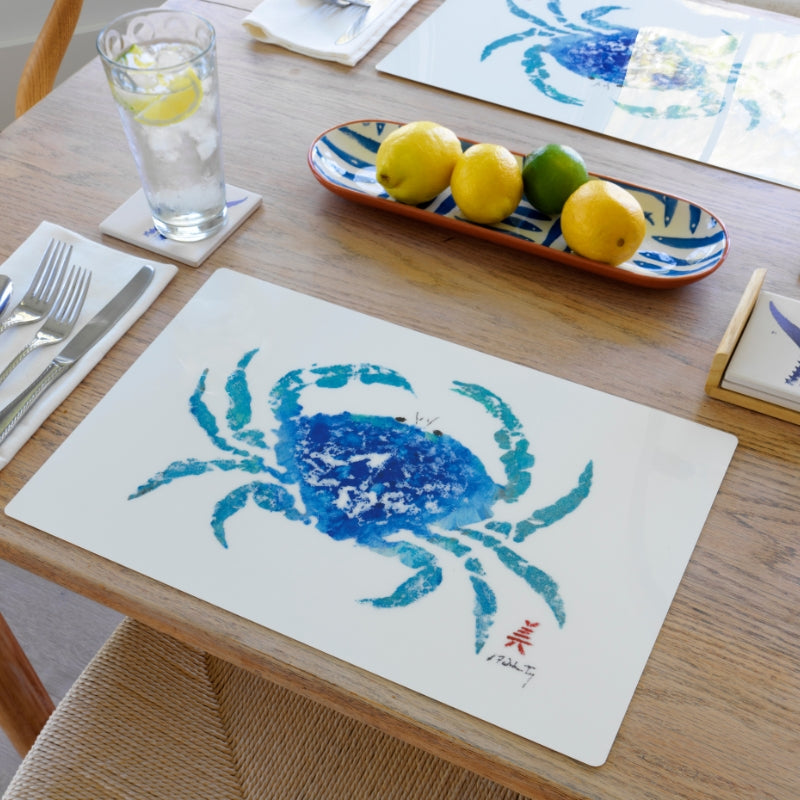 Blue Dungeness Crab Handmade Placemat