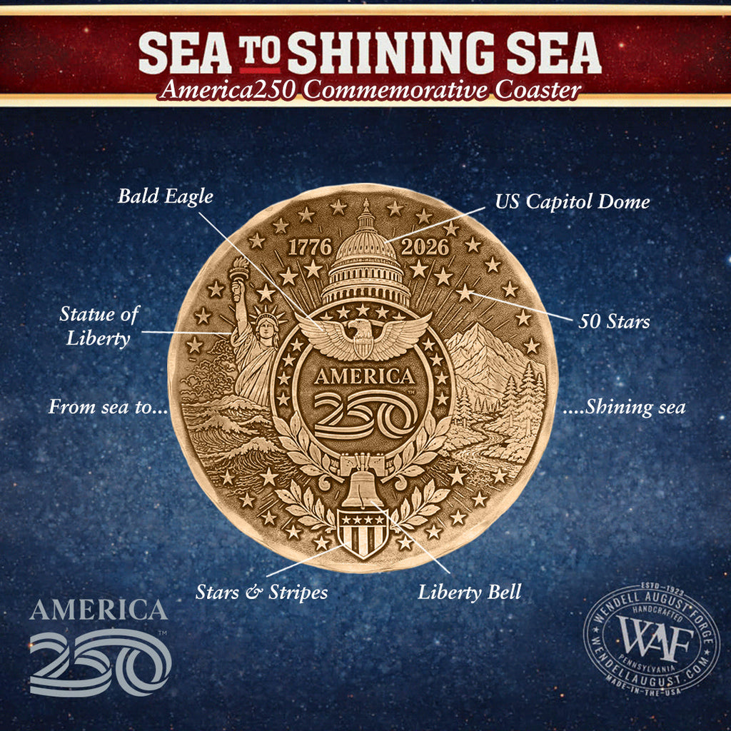 America250 Sea to Shining Sea 4-piece Coaster Set (Bronze)