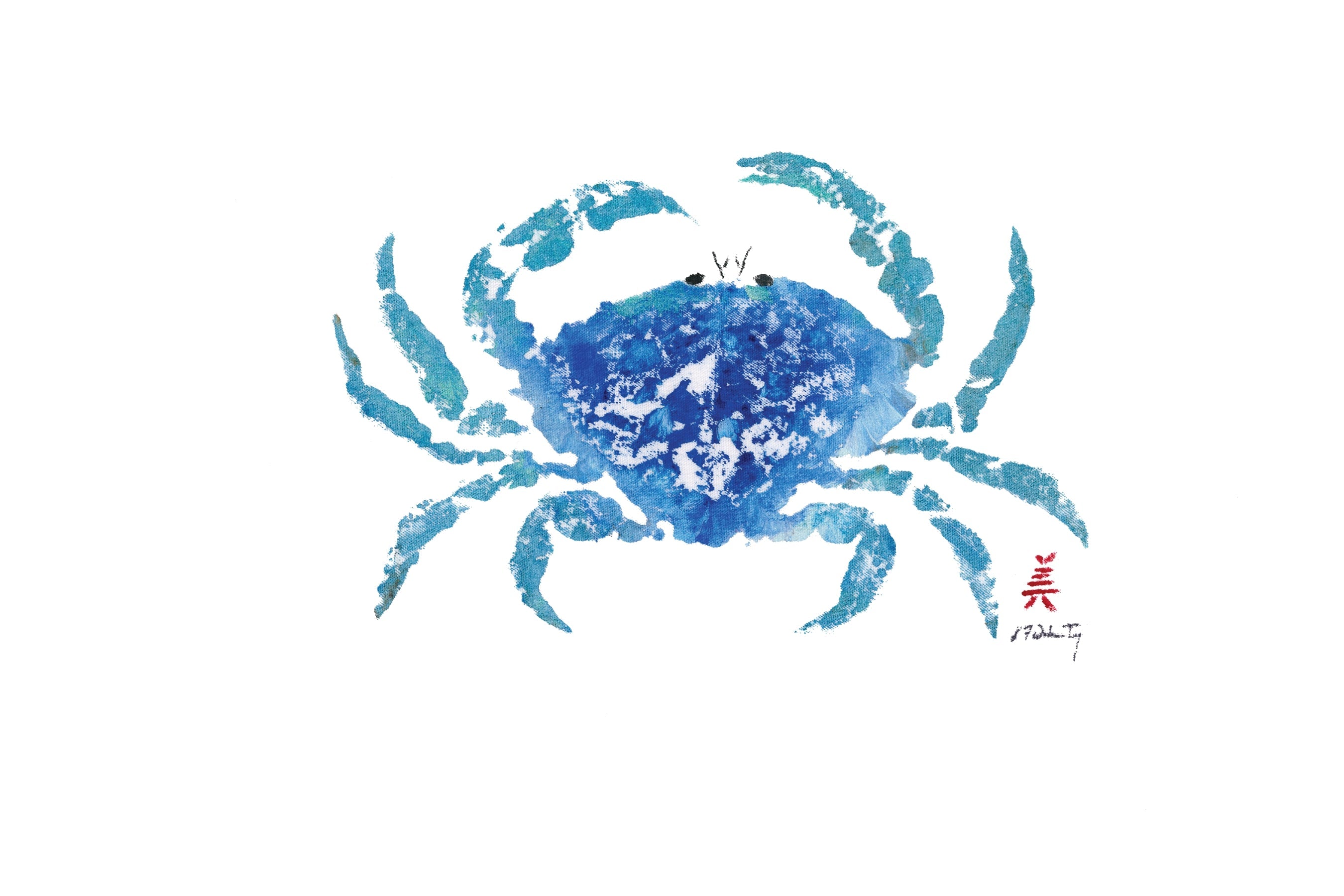 Blue Dungeness Crab Handmade Placemat